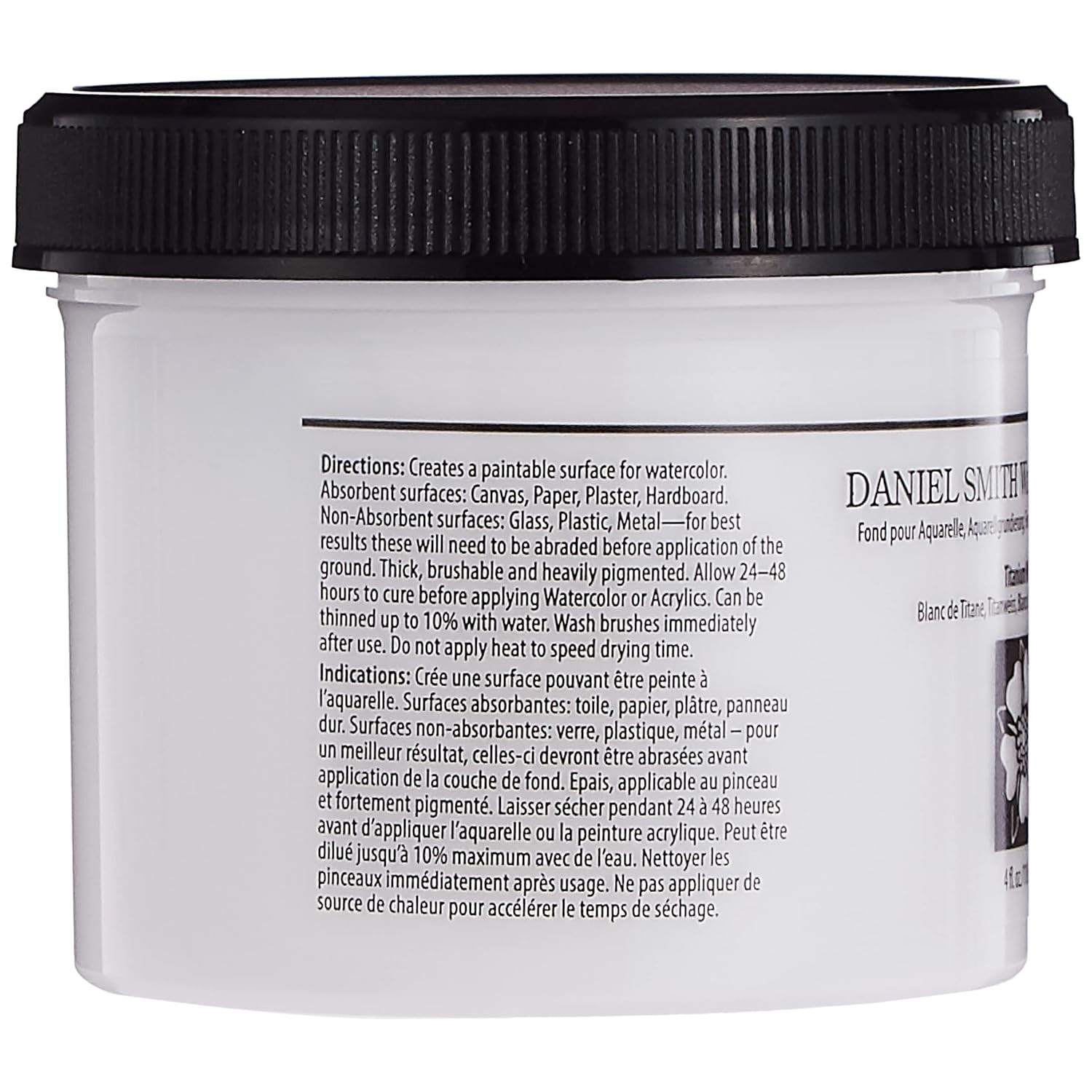 Daniel Smith Watercolor Ground 4oz Jar, Titanium White, 284055002, 4 Fl Oz (Pack of 1)