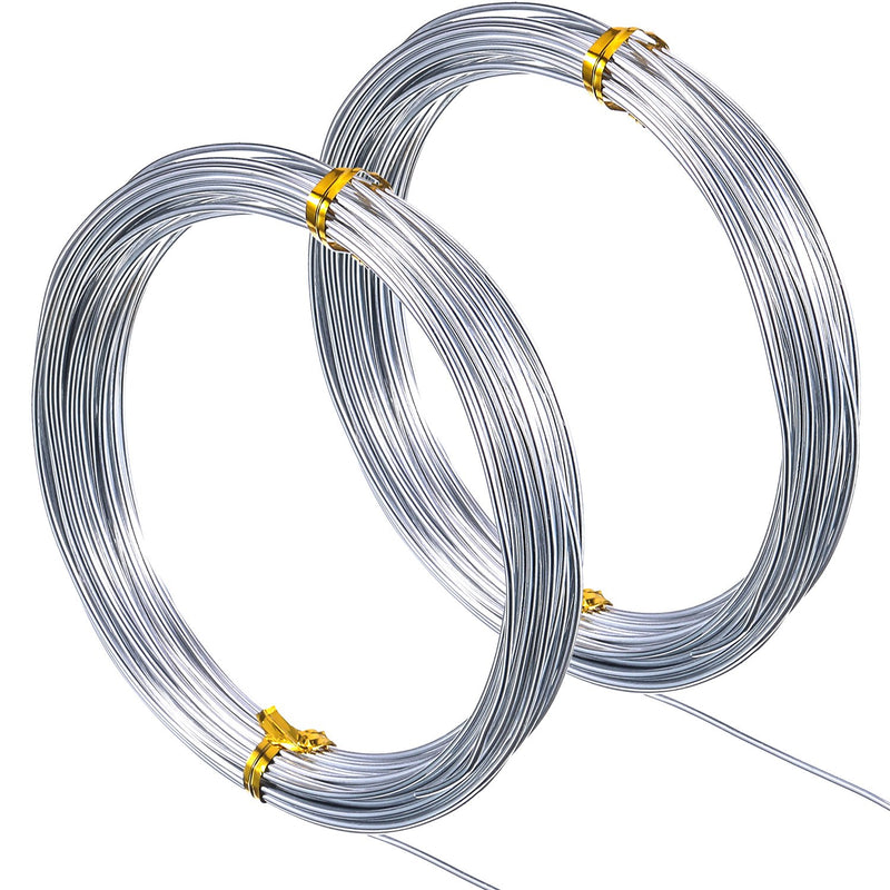 65.6 Feet Silver Aluminum Craft Wire, Soft And Flexible Metal Armature Wire Fo