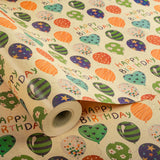 Birthday Wrapping Paper Set - Colorful Balloon & Happy Birthday Lettering Design, 6 Sheets X 17" X 40"