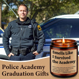 Candle, Police Academy Graduation Gifts For Cops Graduates, New Police Officer Gifts For Men Women Boyfriend Female, Law Enforcement Congrats Grad Presents, Funny Future Policeman Essentials
