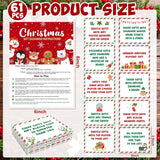 61 Pcs Christmas Gift Exchange Game Cards Merry Christmas Party Games White Elephant Gift Exchange Card Xmas Holiday Present Swap For Adults Large Group Family Women Men Coworker Supplies Winter Paper