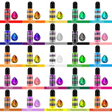 Epoxy Resin Pigment, 27 Bottles Transparent Liquid Dye High Concentration Resin Colorant For Crafts Art Coloring, Painting, Jewelry Diy Making, Each 10Ml