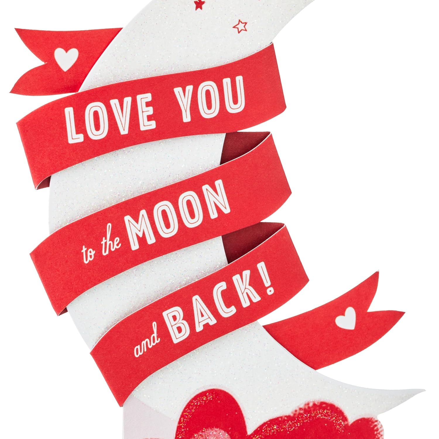 Hallmark Valentines Day Pop Up Card (Moon and Back) Paper Wonder 3D Card
