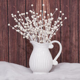 Christmas Berries Picks Set Of 12 Xmas Tree Decorations 14Inches White Holly Berry Stems Decorative Artificial Floral Picks For Holiday Wreath Garland Floral Table Arrangement Decor
