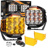 7 Inch 228W Round LED Offroad Light Pod V MAX Series Side Shooter Driving Light with Amber DRL for Truck ATV Jeep