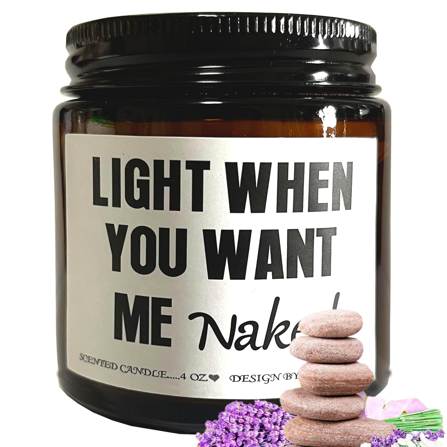 Funny Birthday Candle Gifts For Men Husband Boyfriend From Wife Girlfriend,Valentines Day Gifts Jar Candles For Him-Lavender Scent