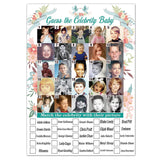 Baby Shower Games - Celebrity Baby Guessing Game For 40 Guests