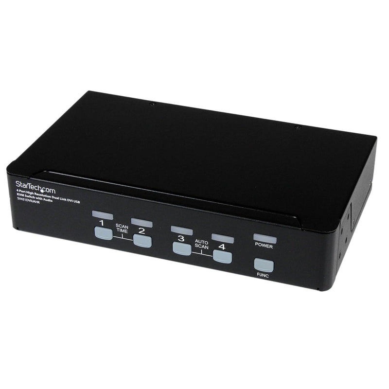 StarTech.com 4 Port High Resolution USB DVI Dual Link KVM Switch with Audio an