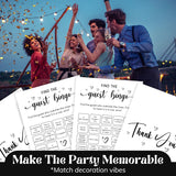 Find The Guest Bingo Bridal Shower Game - 50 Pcs Find The Guest Baby Shower Game For Rehearsal Dinner, Wedding Shower Games For Guests, Engagement Party Ideas Bridal Shower Decorations