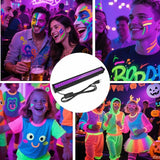 24W LED Black Light Bar UV Blacklight for Glow Party Halloween Body Paint Bedroom Game Room Stage Lighting