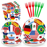 96 Pcs International World Flags Party Decorations, Serves 24