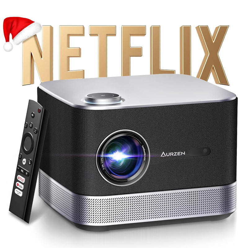 All-In-One Projector 4K, Boom 3 Smart Projector With Wifi And Bluetooth, 3D Do