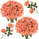 36 Bundles Artificial Flowers Peonies Roses 108 Heads Fake Silk Peony Bouquet Floral Arrangements For Wedding Bridal Shower Valentine'S Day Table Centerpieces Vase Decoration(Peach)