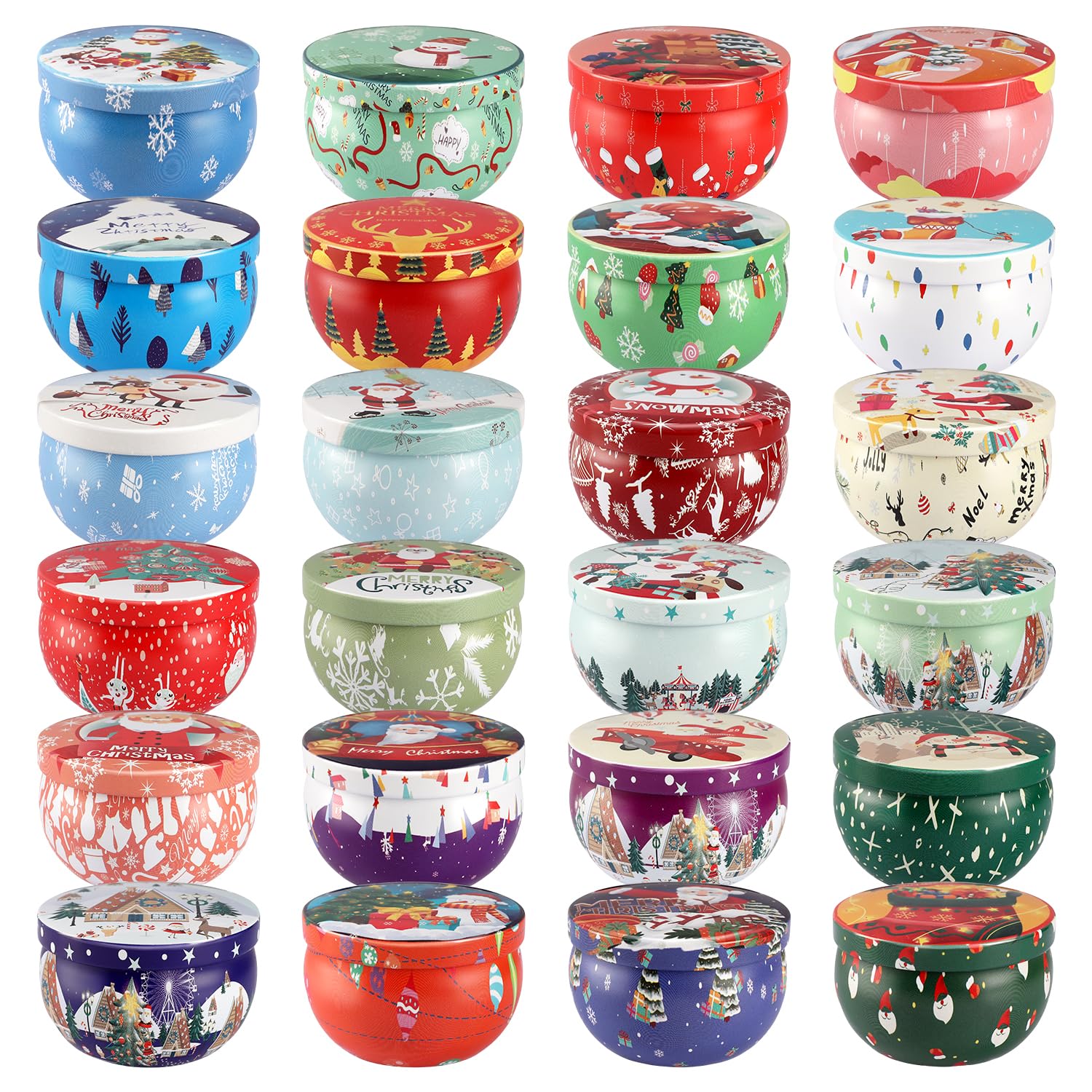 24Pack Christmas Scented Candles Gift- Aromatherapy Candle-2.5Oz Soy Wax-Long Lasting Burn Time, Christmas Thanksgiving Gifts For Women?Home Decor