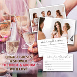 Minimalism Advice And Wishes For The Mr And Mrs - 50 Packs Wedding Advice Cards Bridal Shower Game Cards With Box Reception Guest Book For Bride Groom Newlywed Engagement Party Decoration -A02