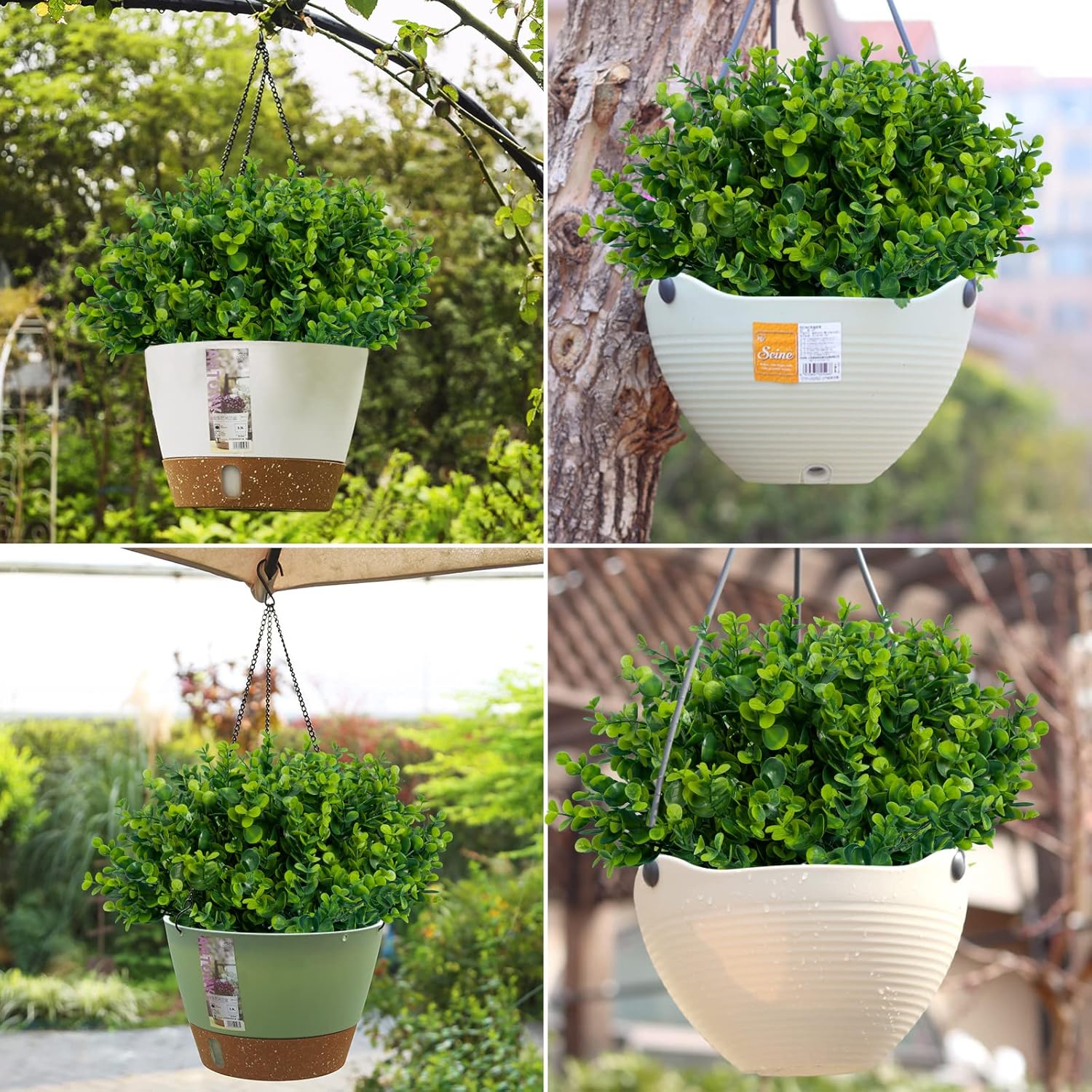Artificial Greenery Plants Outdoor Uv Resistant Fake Plants Boxwood Shrubs Grass,10 Bundles For Farmhouse Home Garden Office Patio Backyard Wedding And Indoor Outdoor Decoration