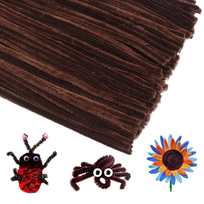 150 Pcs Dark Brown Pipe Cleaners Chenille Stem,Pipe Cleaners, Diy Craft For Cr