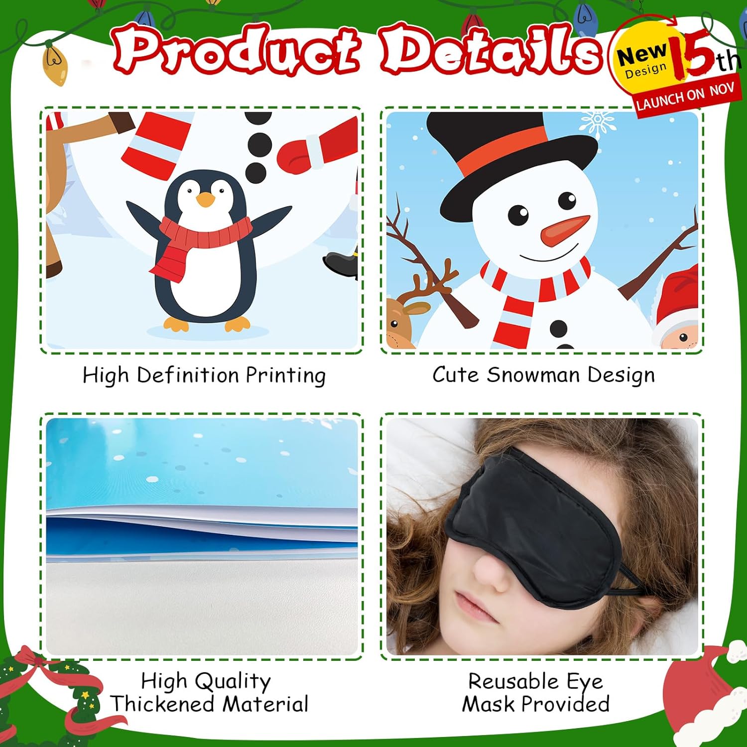 Pin The Nose On The Snowman Reindeer Santa Claus With Carrot Nose Reusable Stickers Christmas Games For Kids Teens Indoor Christmas Party Favors