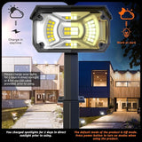 4 Pack 40 LED Solar Spot Lights IP65 Waterproof USB & Solar Powered Landscape Lights