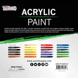24 Color Professional Acrylic Paint Set In 12Ml Tubes - Art Painting Supplies For Adults, Artists, Students, Beginners - Canvas Portrait Paintings