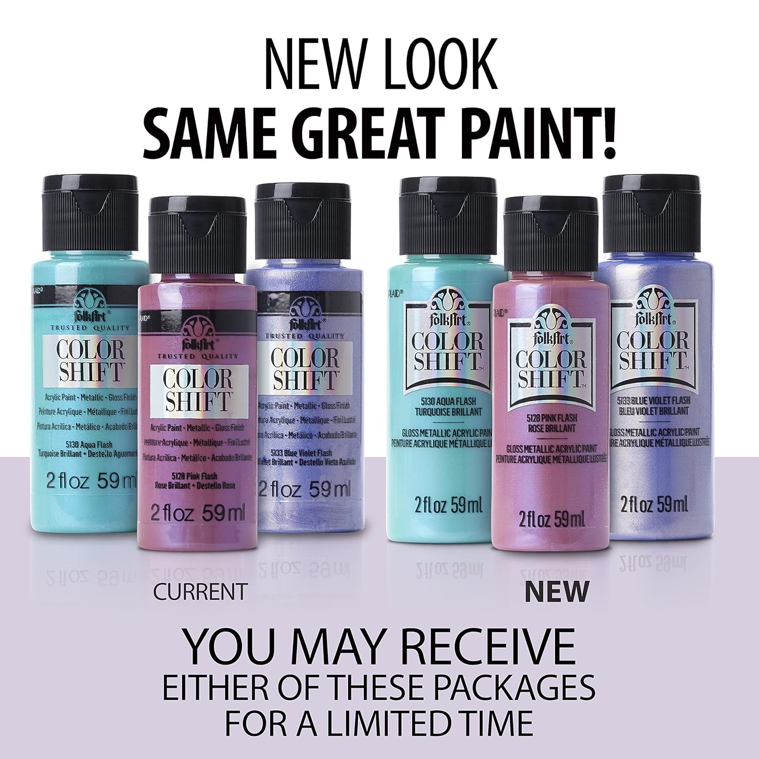 FolkArt Color Shift Acrylic Craft Paint, 2 oz, White