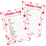 Valentine'S Day Emoji Game - Fun Classroom Party Activity For Kids And Adults - 25 Player Cards, Valentine Guessing Game For Families, Couples, Friends