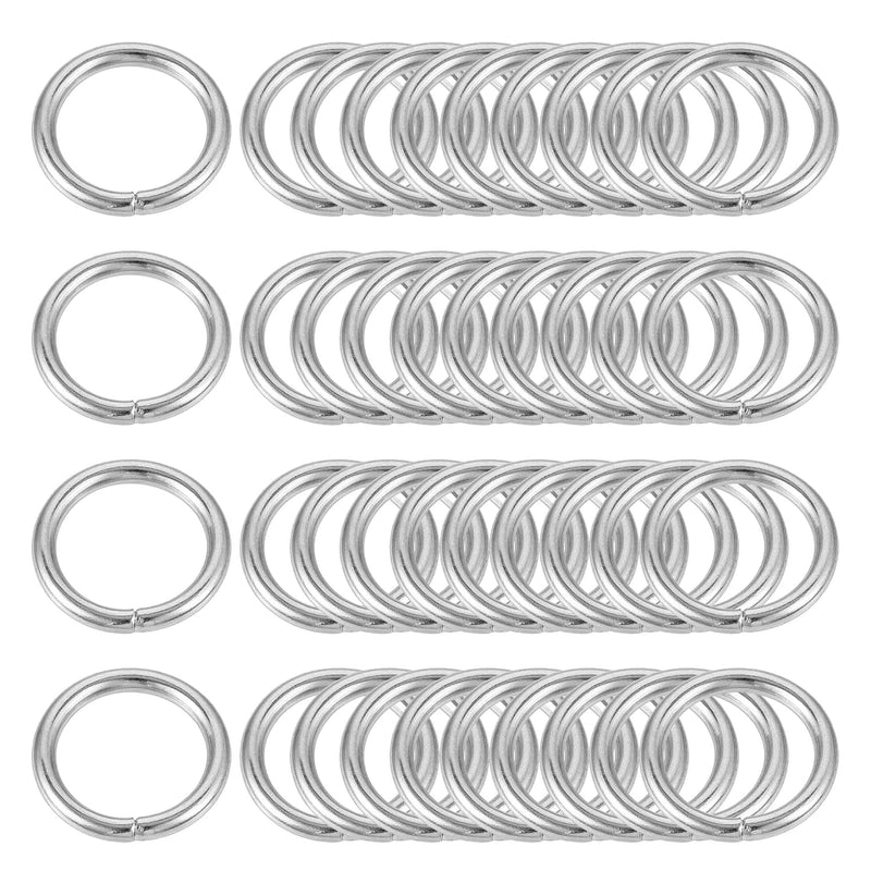 Metal O Rings, 40Pcs 10Mm(0.39") Id 1.6Mm Thickness Multi-Purpose Non-Welded O