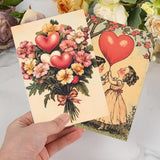 Vintage Valentines Day Cards, 36 Pcs Retro Valentine Postcards For Her Him With Envelopes And Stickers, Classic Romantic Greeting Cards For Girlsfriend Boyfriend Wife Husband Gift Exchange