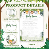 Safari Animals Baby Shower Games Cards, Baby Trivia Game Cards For New Parents Babyshower Activity, Wildlife Gender Reveal Party Games For Decorations Favors Supplies, Set Of 25-03