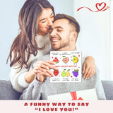 Valentines Gifts For Him, Boyfriend, Bf, Husband, Men - Funny Valentines Card For Him - Anniversary, Birthday Gifts For Men - Single 5.7''X 5.7'' Folded Square Romantic Love Card With Red Envelope