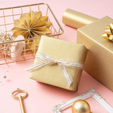 Gold Matte Wrapping Paper, Jumbo Roll, Mint Green Solid Color Pearly-Luster Paper Perfect For Wedding, Birthday, Valentine'S Day, Christmas, Baby Shower, Diy Bouquet, 30 Inches X 32.8 Feet