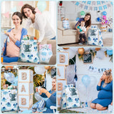 4 Pcs Large Baby Shower Drawstring Gift Bags For Boy Reusable Fabric Wrap Bags 20 Inch Large 12 Inch Medium Elephants Treat Sacks For Baby Shower Child'S Birthday Gender Reveal Party