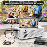 1080P Mini Projector, Portable, TV Stick/Smartphone/PC Compatible, HDMI/USB