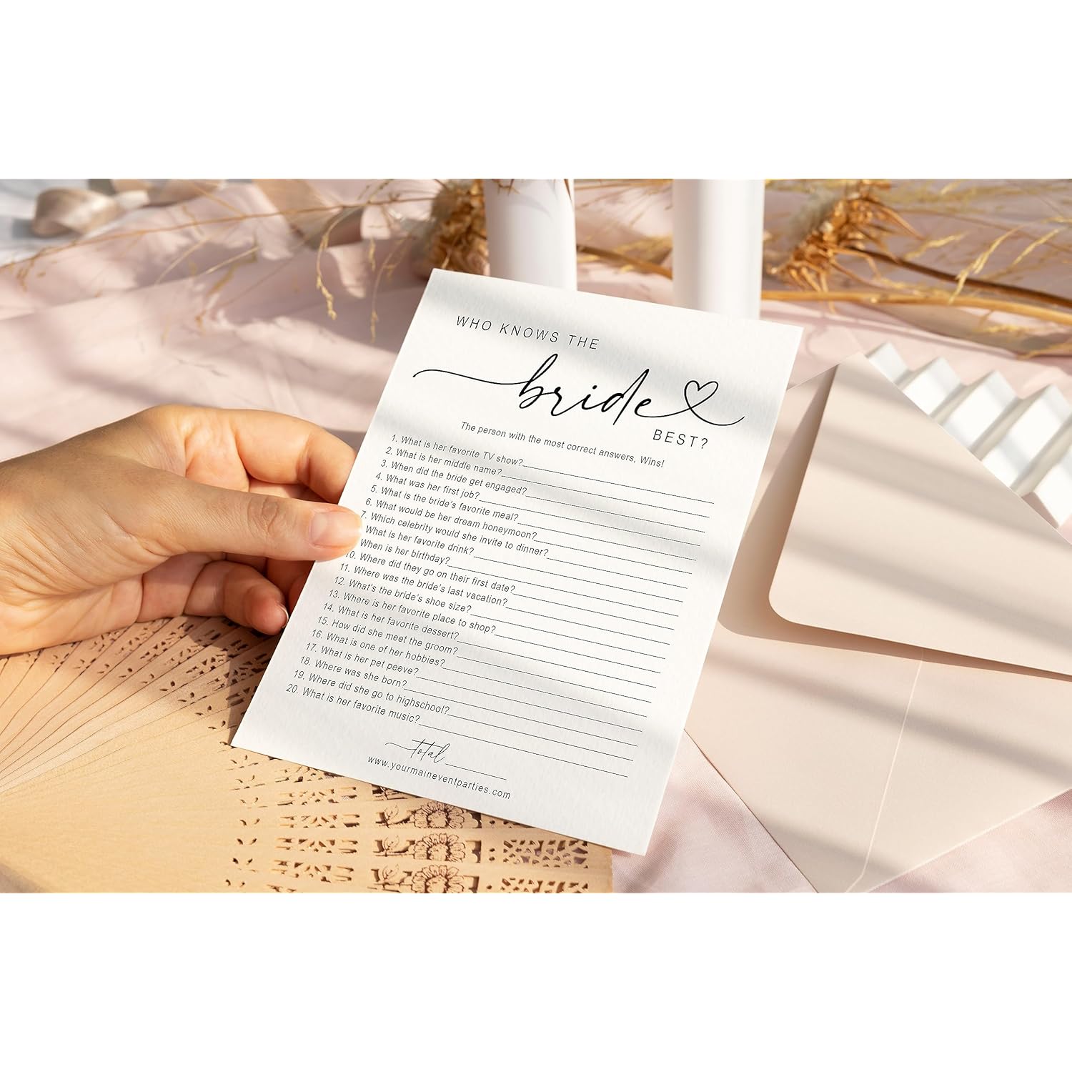 Bridal Shower Games Who Knows The Bride Best, Fun Activities For Weddings, Bridal Showers And Bachelorette Parties (White)