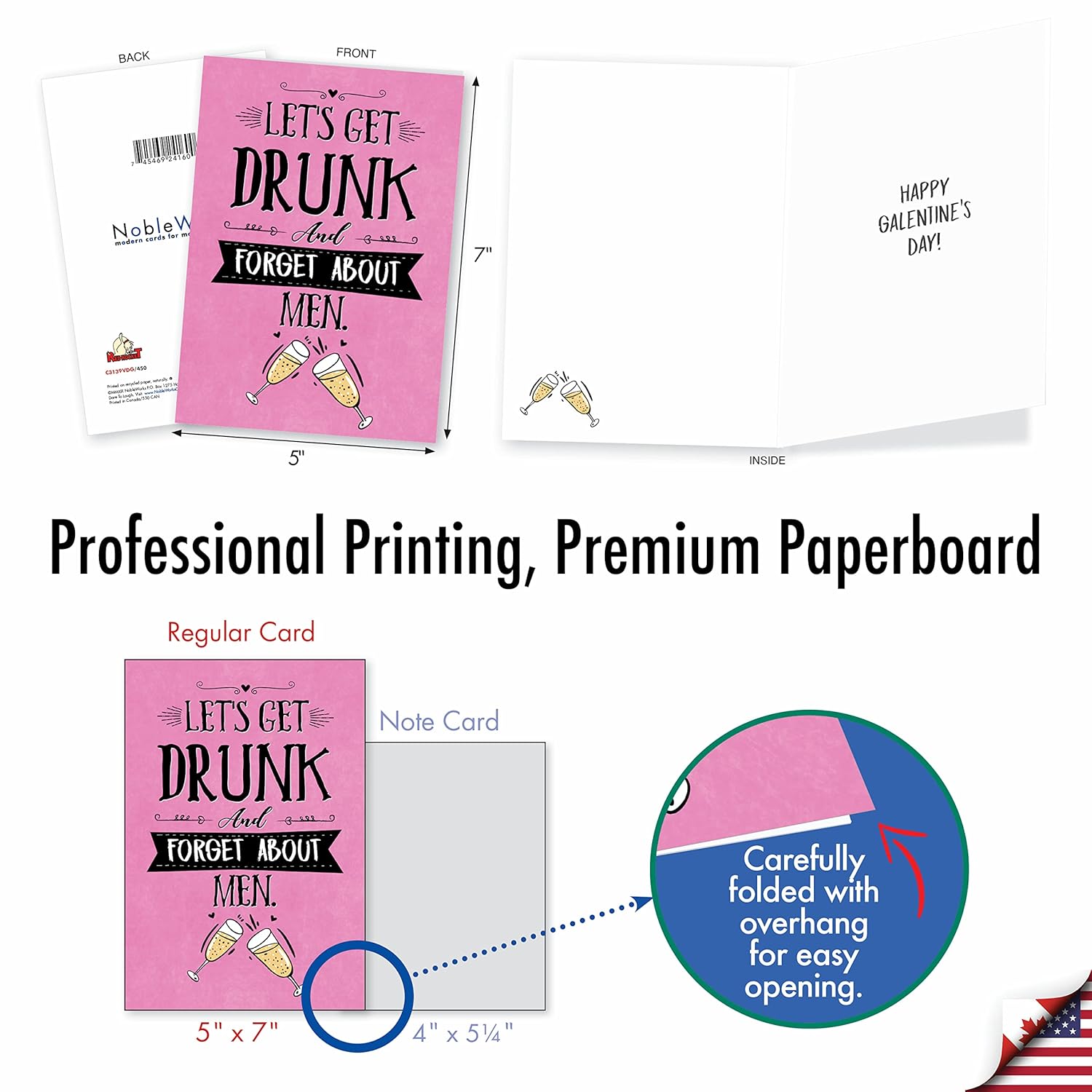 20 Assorted Box Set Hysterical Galentine'S Day Greeting Cards W/5 X 7 Inch Envelopes (10 Designs, 2 Each) Be My Galentine Ac3355Gag-B2X10