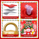 3 Pcs 24 Inch Giant Inflatable Christmas Balls, Large Outdoor Christmas Pvc Ornaments, Big Ball Decorations For Yard Out