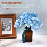 Silk Artificial Hydrangea Flowers, Light Blue Artificial Flowers Heads With Stems, Full Hydrangea Flowers For Wedding Centerpieces, Party Decoration 30 Set