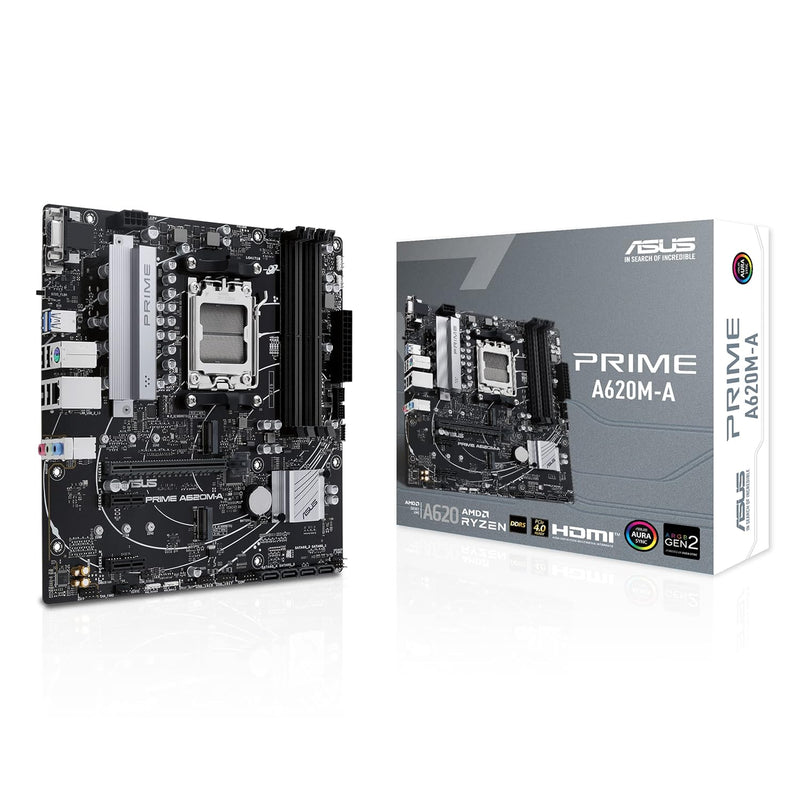 ASUS Prime A620M-A-CSM AMD AM5(Ryzen 7000) mATX Commercial Motherboard (PCIe 4