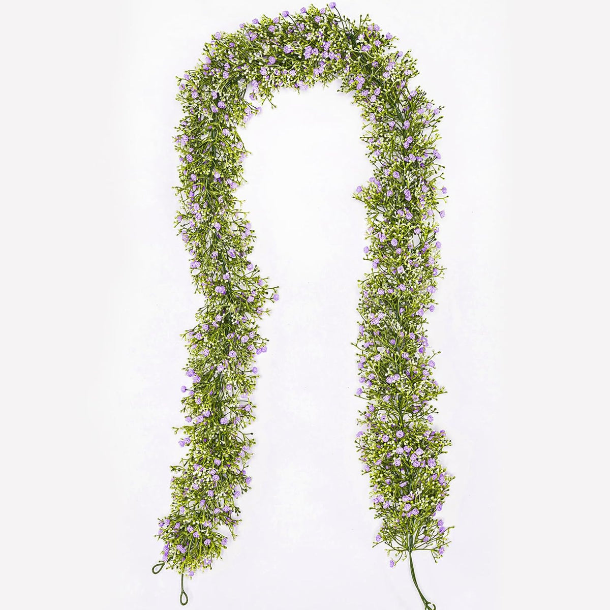 Artificial Baby Breath Flower Vines, Babys Breath Artificial Flowers Real Touch Faux Gypsophila Hanging Fake Baby'S Breath Garlands For Wedding And Baby Shower Decor 2Pcs 5.8Ft?Purple?