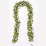 Artificial Baby Breath Flower Vines, Babys Breath Artificial Flowers Real Touch Faux Gypsophila Hanging Fake Baby'S Breath Garlands For Wedding And Baby Shower Decor 2Pcs 5.8Ft?Purple?
