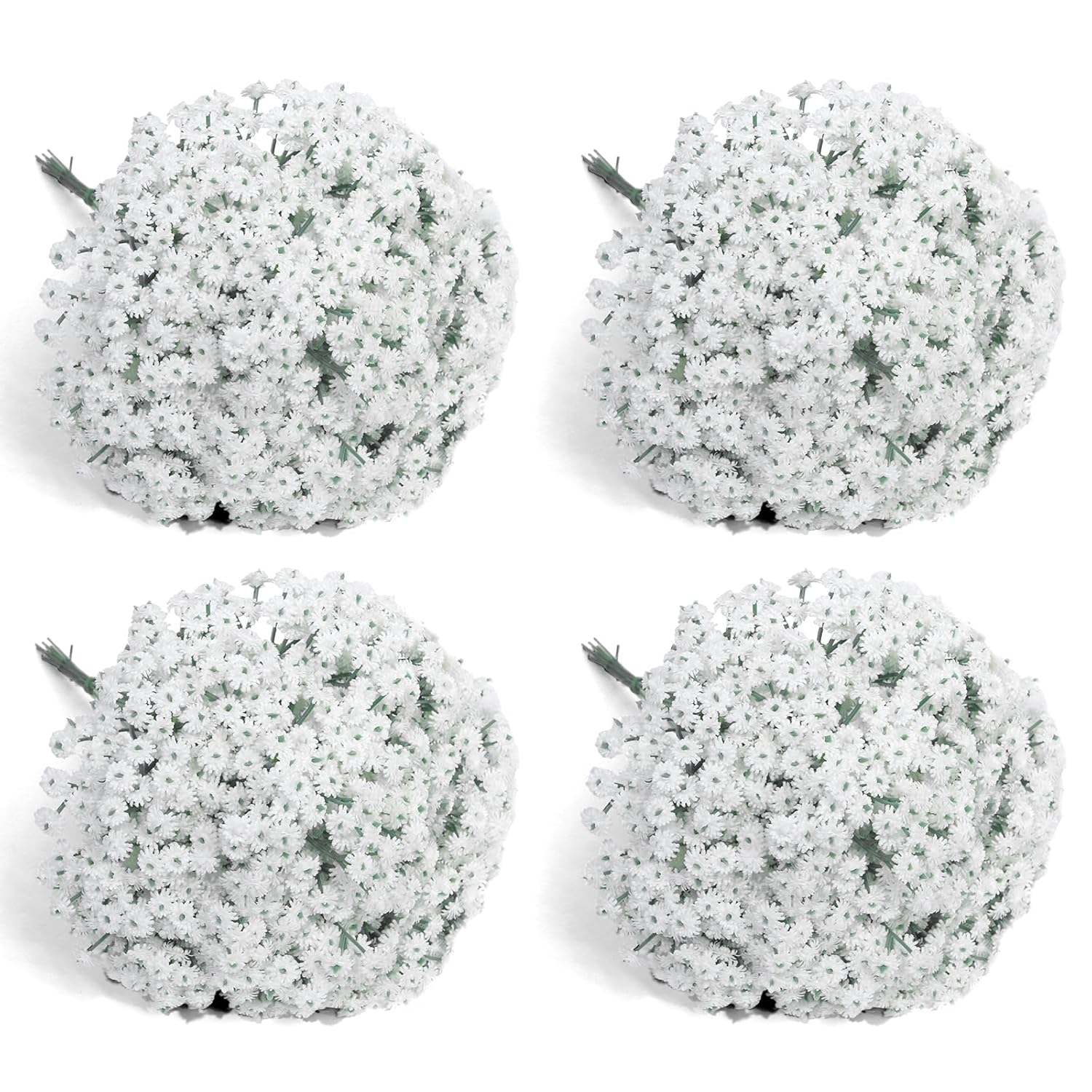 [Real Touch] 80 Pcs Baby'S Breath Artificial Flowers, Real Touch Gypsophila Fake Flowers Bulk For Wedding Centerpieces, White Faux Floral Bouquets For Home Farmhouse Vase Decoration