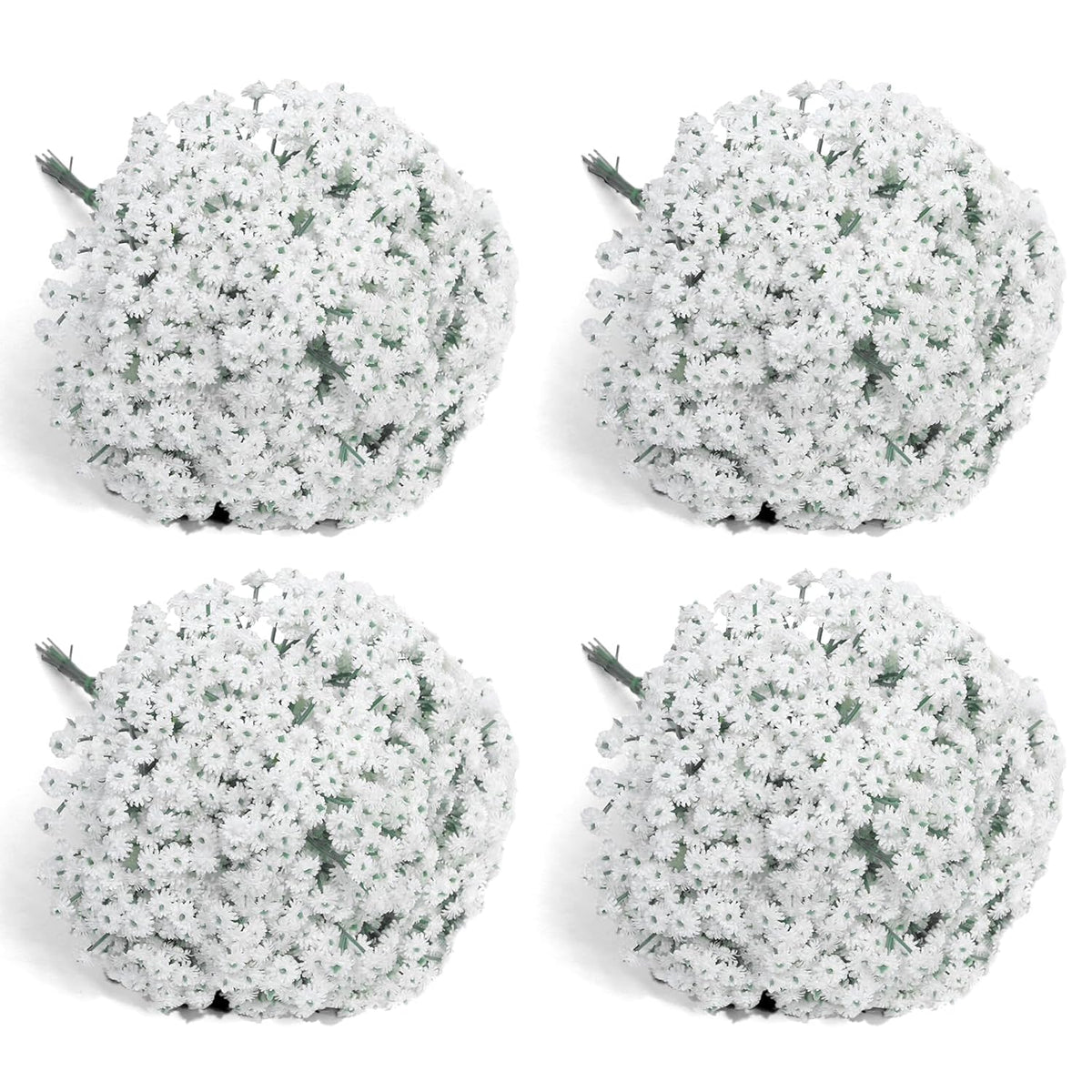 [Real Touch] 80 Pcs Baby'S Breath Artificial Flowers, Real Touch Gypsophila Fake Flowers Bulk For Wedding Centerpieces, White Faux Floral Bouquets For Home Farmhouse Vase Decoration