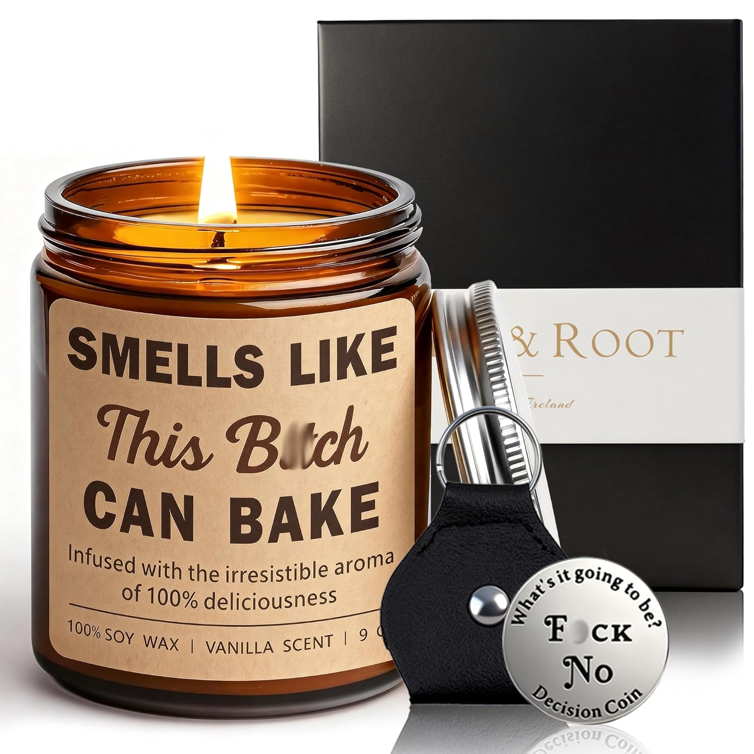 Baking Gifts For Women & Men – Funny Candle And Decision Coin Keychain Set, Gifts For Bakers, Bread Bakers, Sourdough Lovers, Chef Birthday