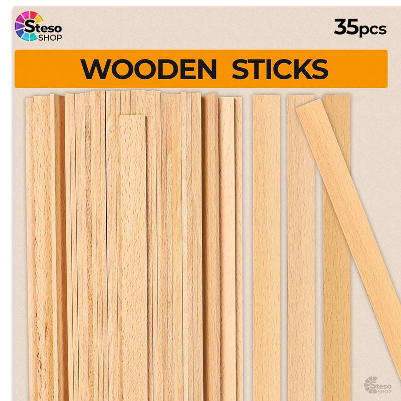 Wooden Craft Sticks Premium Quality - Hardwood Paint Stir Sticks - Wood Paint