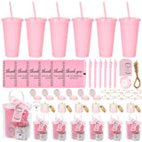 68Pcs Baby-Shower Prizes, 6 Sets Baby-Shower Favors Gifts For Game Winners Including Plastic Tumbler Notebook Scented Candles Pen Mirrors With Hair Brushes Bracelet Gift Bag For Wedding Bridal Favors