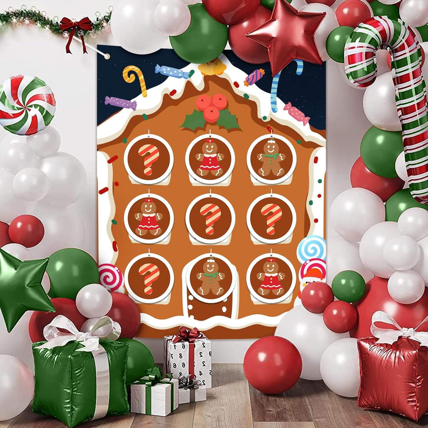 Gender Reveal Tic Tac Toe - Christmas Gender Reveal Ideas Gingerbread Boy Or Girl Gender Reveal Games Red And Green - Giant Gender Reveal X And O Board Games