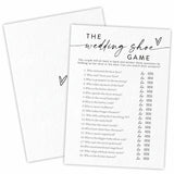 Bridal Shower Game Cards - Wedding Shoe Game - 30 Minimalism Wedding Party Games Game Cards, Engagement Party Game, Modern Bridal Shower Party Favor & Decorations - A05