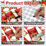 60 Pieces Christmas Scratch Off Cards Stickers Christmas Party Games Blank Gift Certificate For Festive Raffle Tickets 3.5 X 2.1 Inch Deer Party Favors Games Supplies