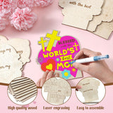 24 Sets Mother'S Day Crafts Bulk Diy Coloring Mother'S Day Table Wood Signs Religious Blessed Mom Gifts Home Party Dinner Table Decoration