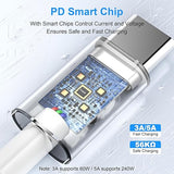 2 Pack 60W USB C to USB C Charging Cable 6FT Fast Charger Cord for iPhone 17 16 15 MacBook iPad